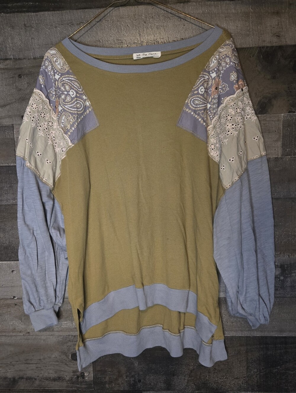 We the Free Free People Patchwork Long Sleeve